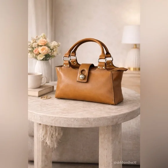 Emilie M. Structured Camel Handbag | New - Picture 4 of 4